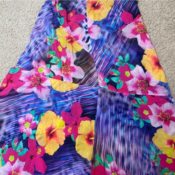 Nanette Lapore Floral Tropical Cover Up Slip Dress Swim Collection Size Large - Picture 3 of 5